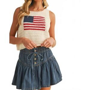 NEW KLESIS america knit tank in cream